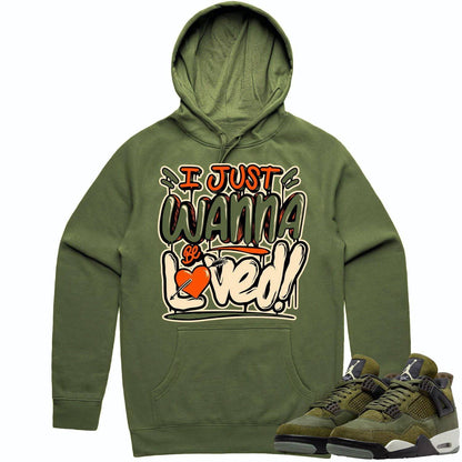 Craft Olive 4s Hoodie - Jordan Retro 4 Olive Hoodie - Celadon Loved