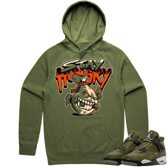 Craft Olive 4s Hoodie - Jordan Retro 4 Olive Hoodie - Money Drip