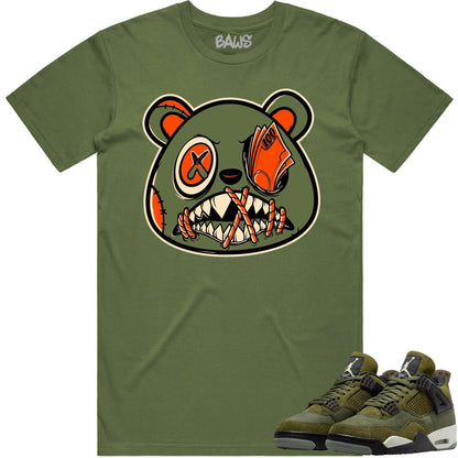 Craft Olive 4s Shirt - Jordan 4 Craft Olive Shirts - Baws Bear