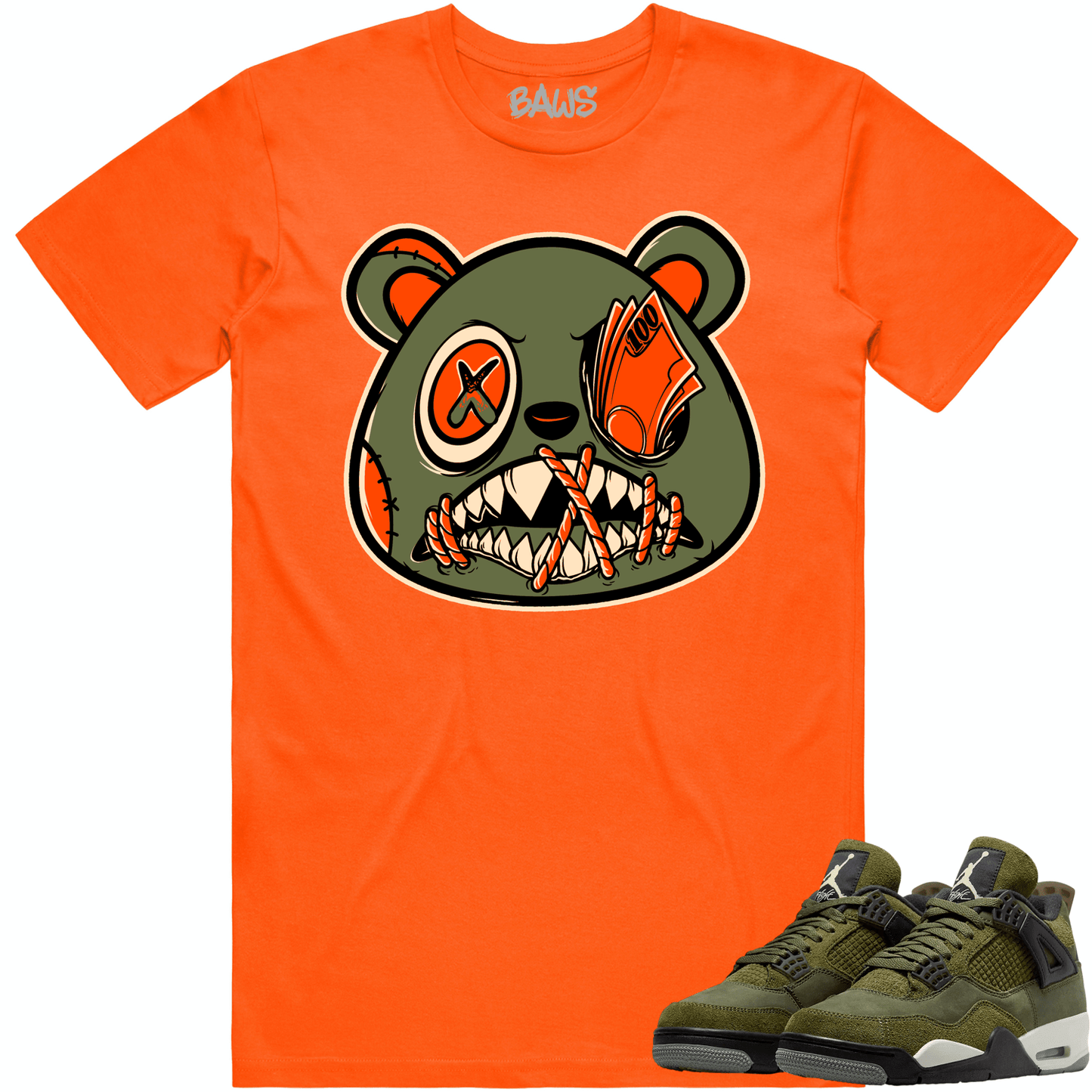 Craft Olive 4s Shirt - Jordan 4 Craft Olive Shirts - Money Talks Baws