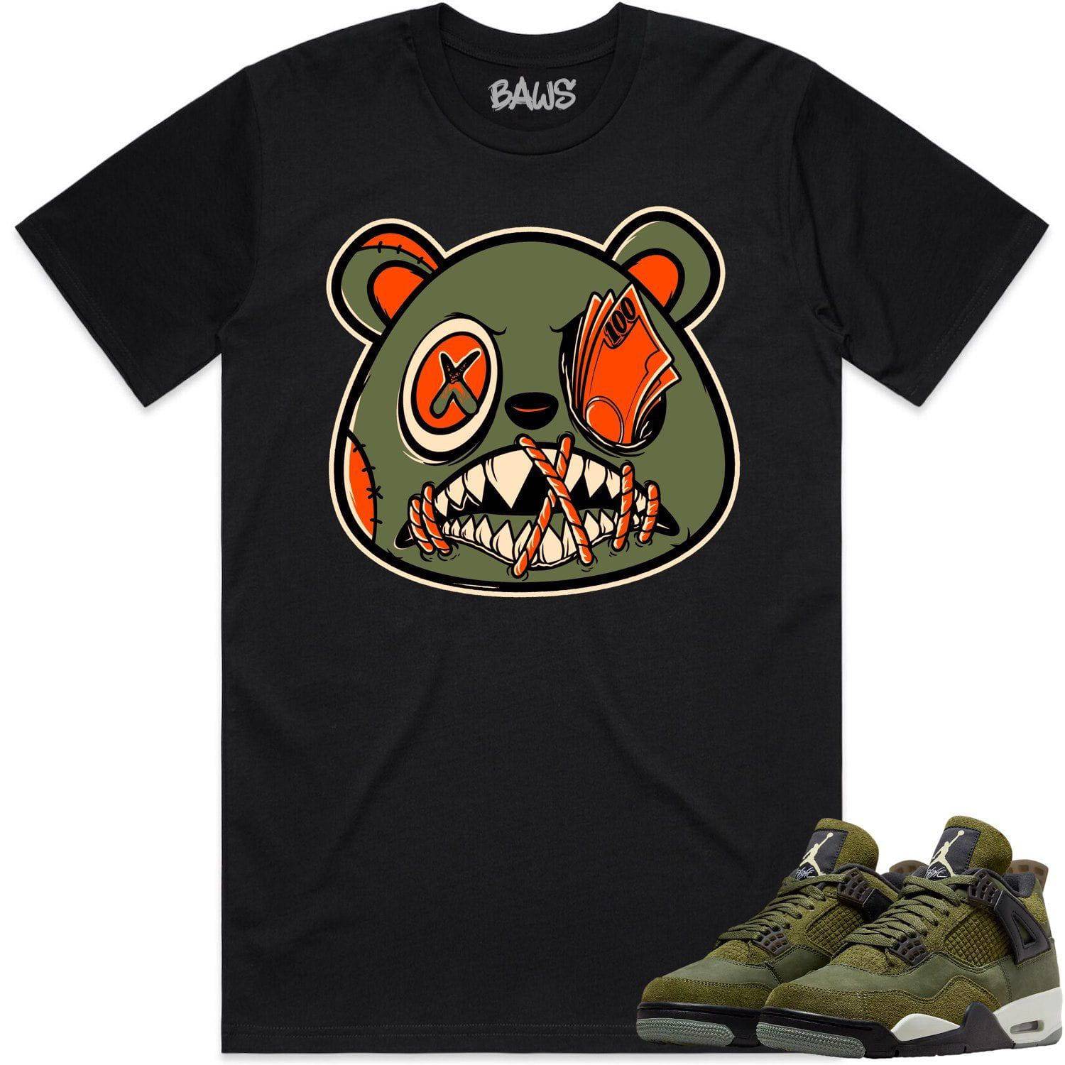 Craft Olive 4s Shirt - Jordan 4 Craft Olive Shirts - Money Talks Baws