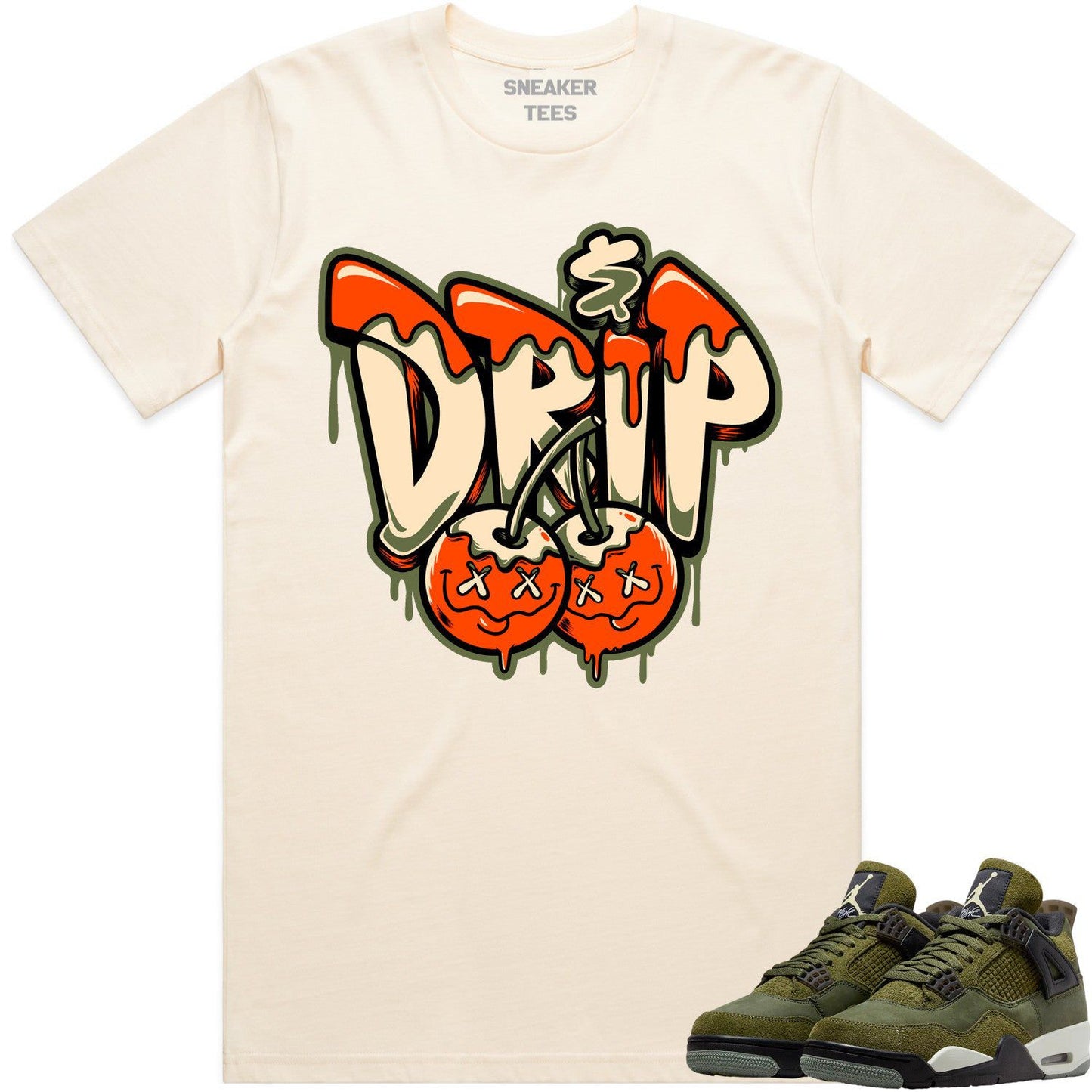 Craft Olive 4s Shirt - Jordan Retro 4 Olive Shirt - Celadon Money Drip