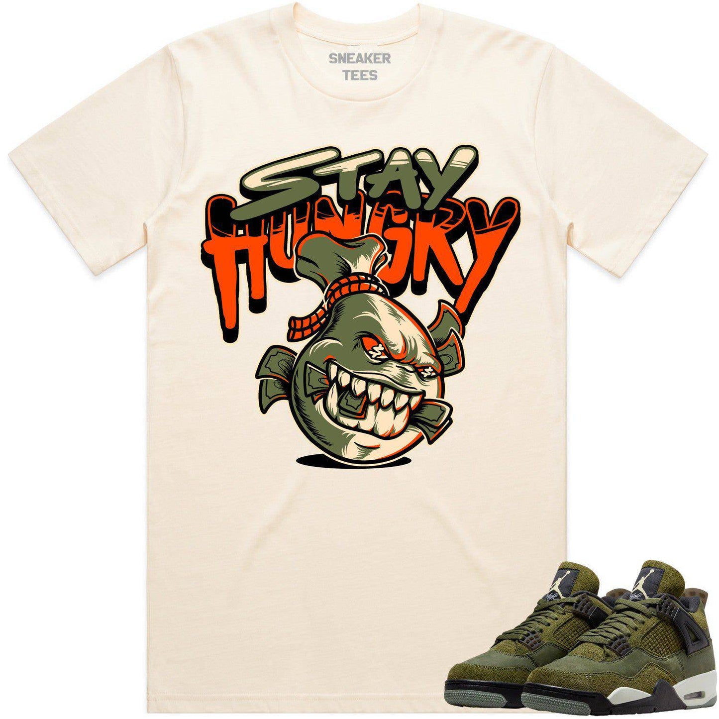 Craft Olive 4s Shirt - Jordan Retro 4 Olive Shirt - Celadon Money Drip