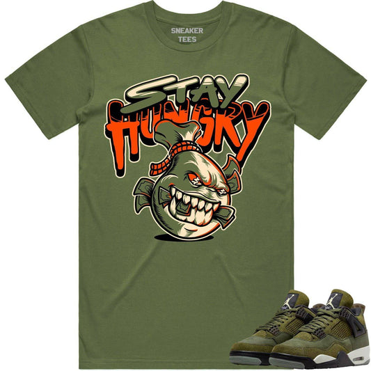 Craft Olive 4s Shirt - Jordan Retro 4 Olive Shirt - Celadon Money Drip