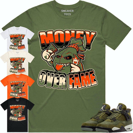 Craft Olive 4s Shirt - Jordan Retro 4 Olive Shirt - Celadon Money Fame