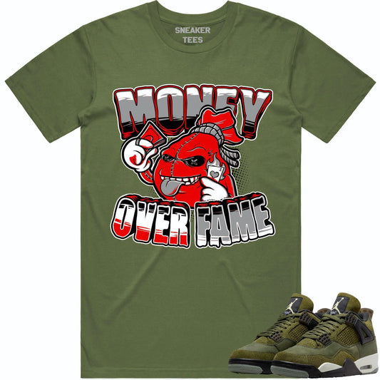 Craft Olive 4s Shirt - Jordan Retro 4 Olive Shirt - Money Fame