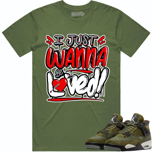 Craft Olive 4s Shirt - Jordan Retro 4 Olive Shirt - Red Loved