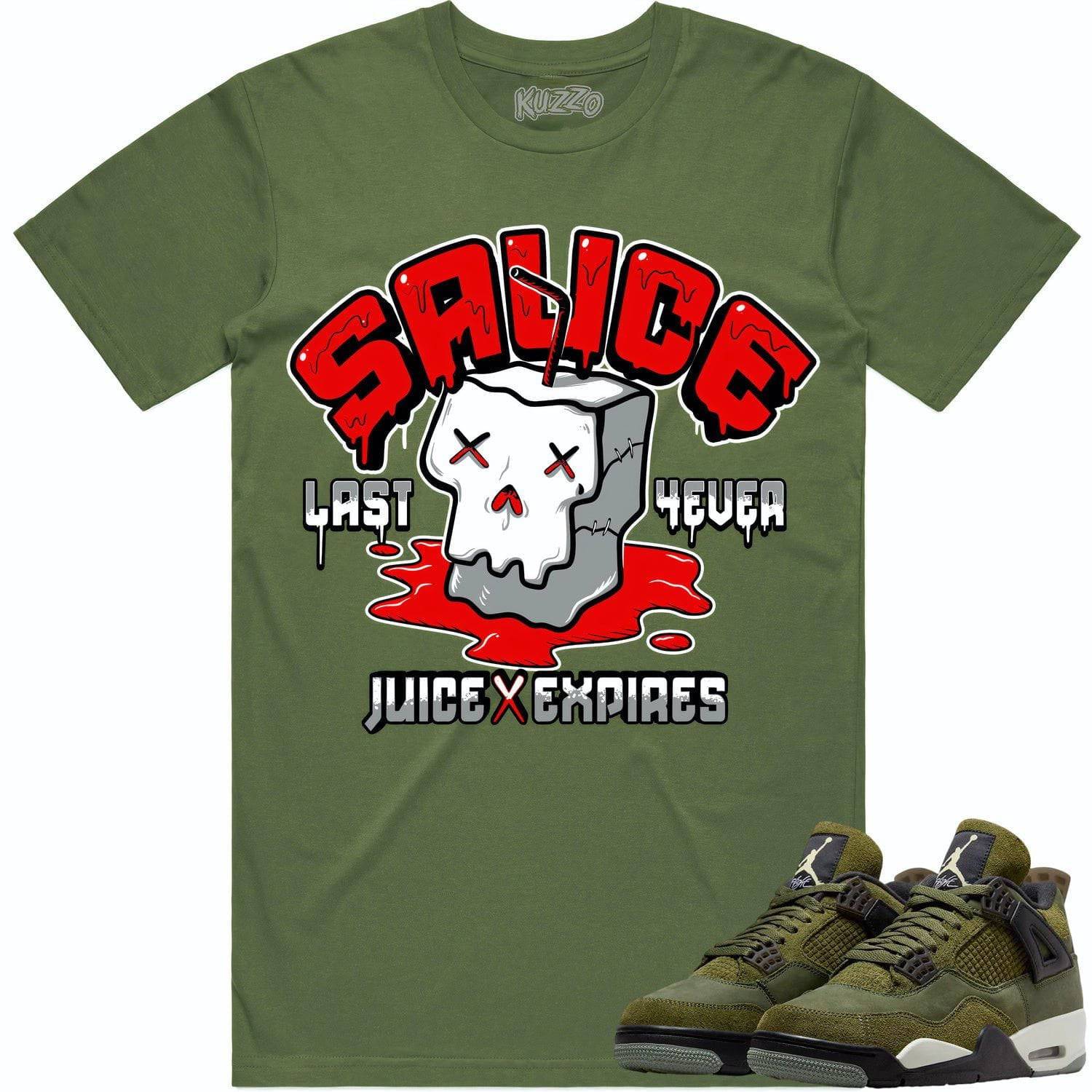 Craft Olive 4s Shirt - Jordan Retro 4 Olive Shirt - Red Sauce