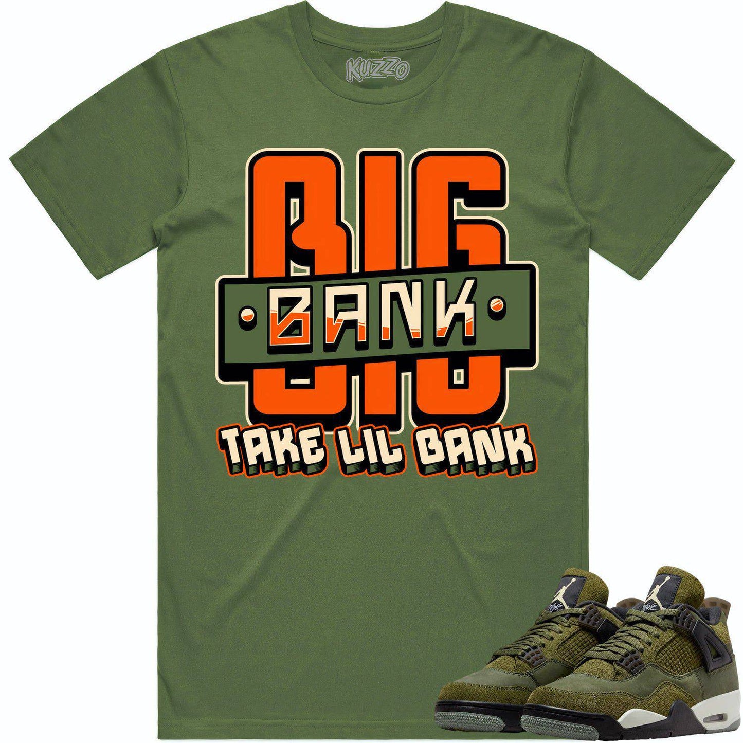 Craft Olive 4s Shirt - Jordan Retro 4 Olive Shirts - Celadon Big Bank