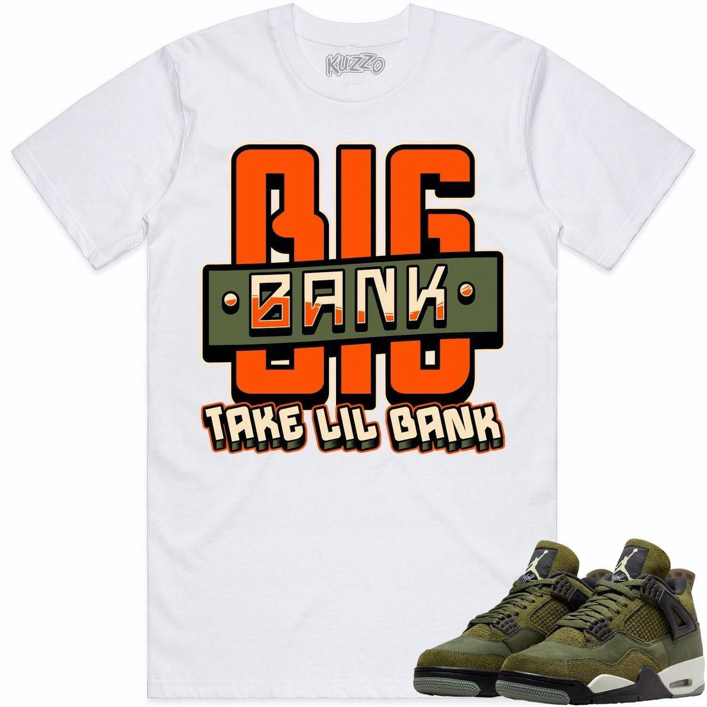 Craft Olive 4s Shirt - Jordan Retro 4 Olive Shirts - Celadon Big Bank