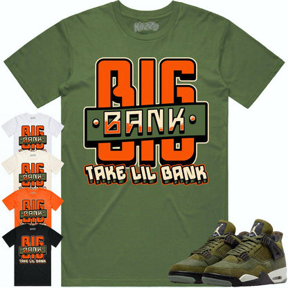 Craft Olive 4s Shirt - Jordan Retro 4 Olive Shirts - Celadon Big Bank