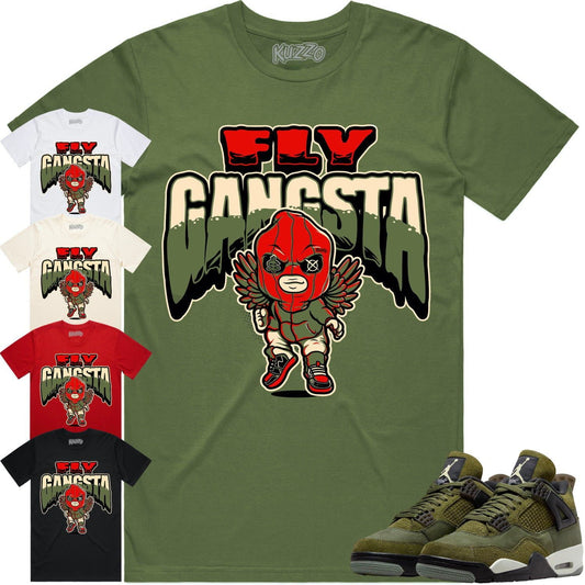 Craft Olive 4s Shirt - Jordan Retro 4 Olive Shirts - Fly Gangsta