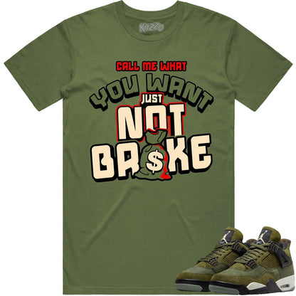 Craft Olive 4s Shirt - Jordan Retro 4 Olive Shirts - Olive Not Broke