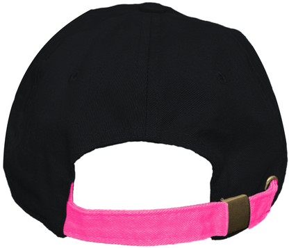 Crazy Baws : 2Tone Black Neon Pink Dad Hat : Sneaker Hats to Match
