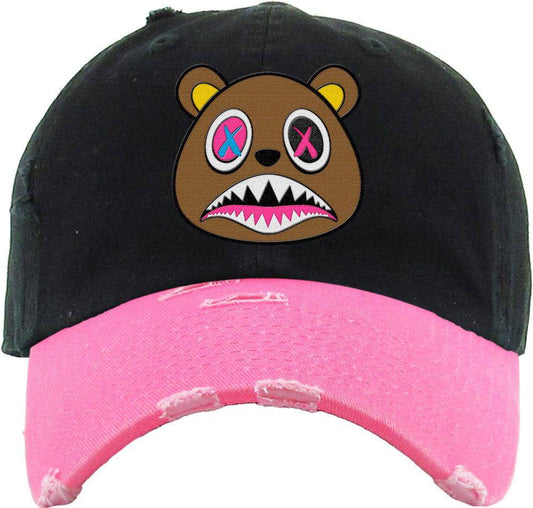 Crazy Baws : 2Tone Black Neon Pink Dad Hat : Sneaker Hats to Match