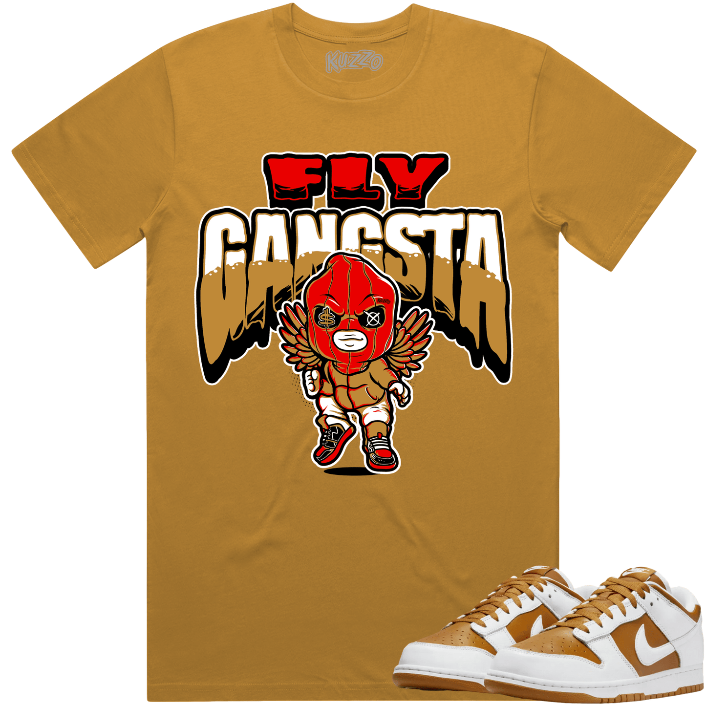 Curry Dunks Shirt - Curry Dunks Sneaker Tees - Wheat Fly Gangsta
