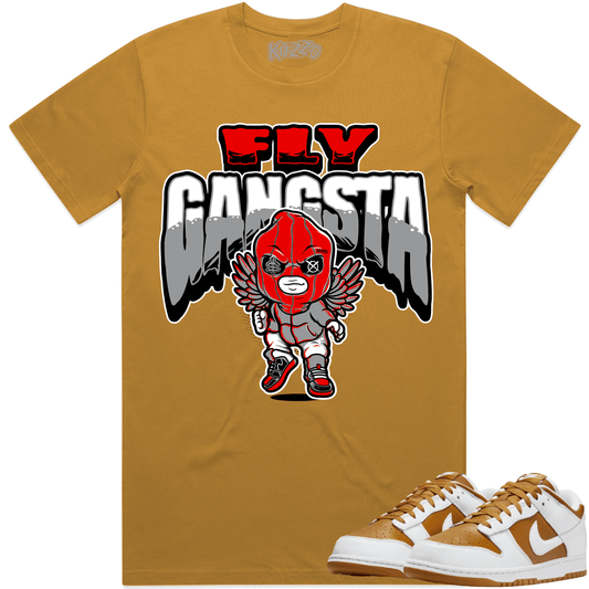 Curry Dunks Shirt - Dunks Low Curry Sneaker Tees - Red Fly Gangsta