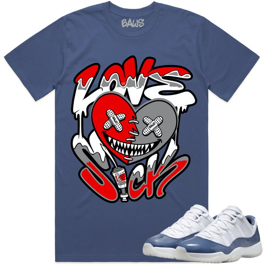 Diffused Blue 11 Shirt to Match - Sneaker Clothing - Love Sick