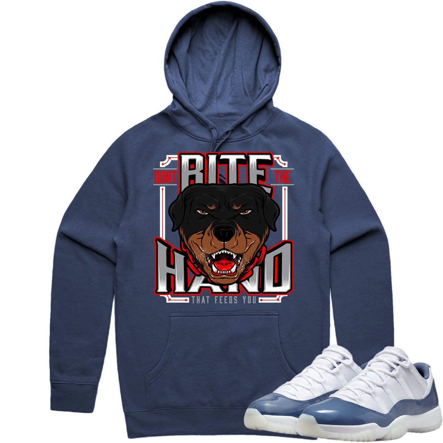 Diffused Blue 11s Hoodies - Jordan 11 Diffused Blue Hoodie - Bite