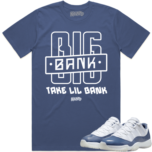 Diffused Blue 11s Shirts - Jordan 11 Low Sneaker Tees - Big Bank