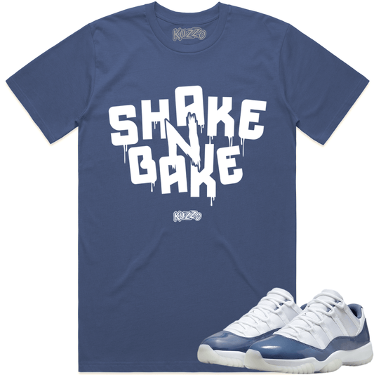 Diffused Blue 11s Shirts - Jordan 11 Low Sneaker Tees - Shake N Bake