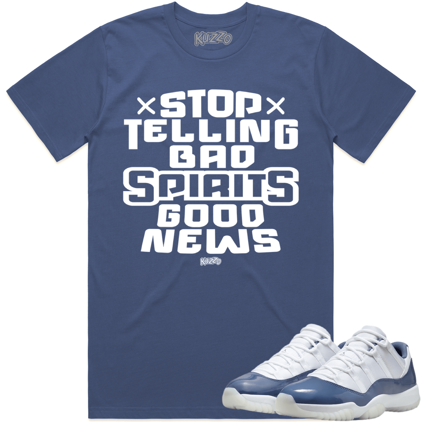 Diffused Blue 11s Shirts - Jordan 11 Low Sneaker Tees - Spirits