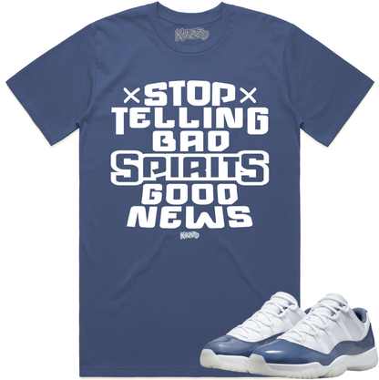 Diffused Blue 11s Shirts - Jordan 11 Low Sneaker Tees - Spirits