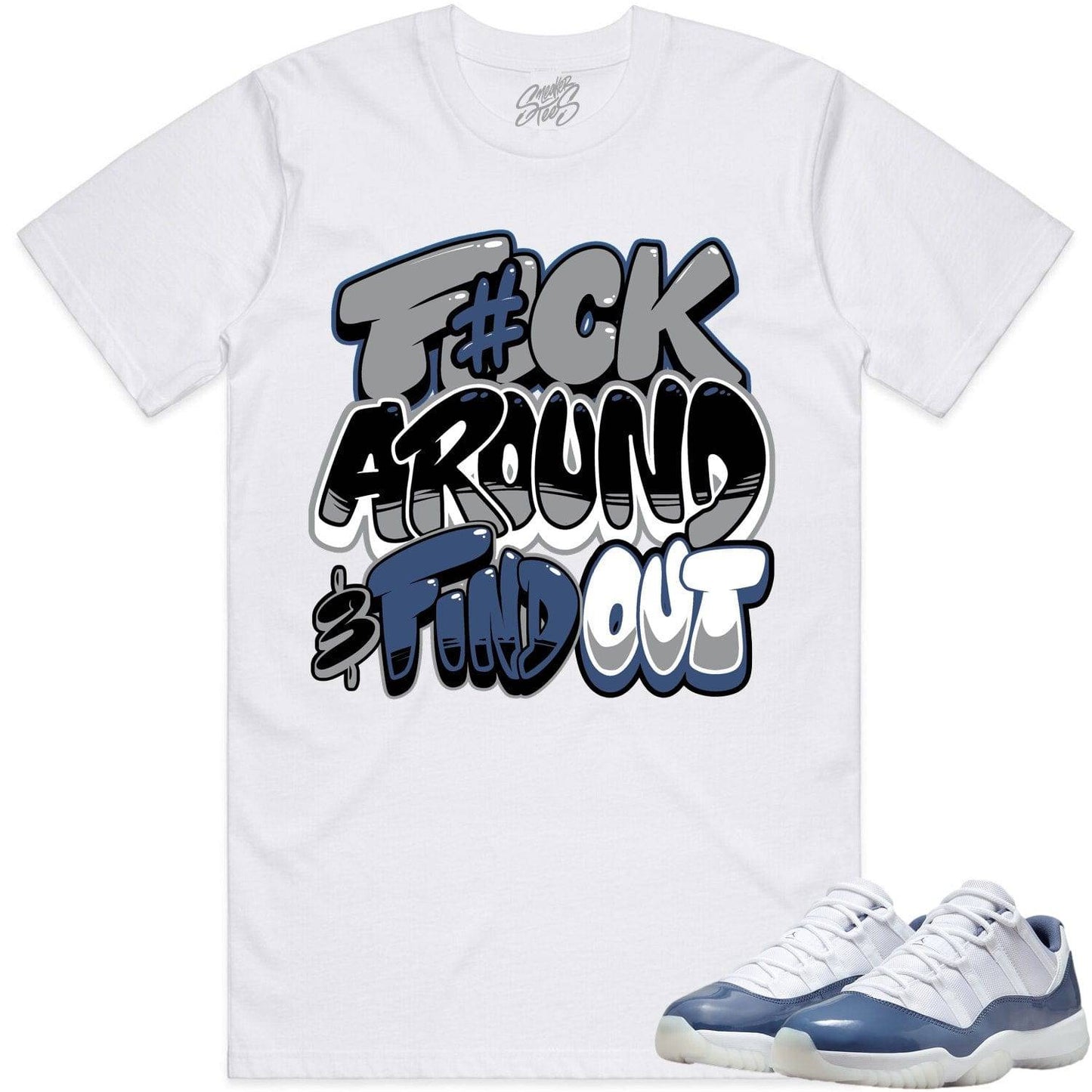 Diffused Blue 11s Shirts- Jordan Retro 11 Shirts to Match - F#CK