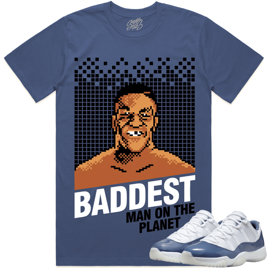 Diffused Blue 11s Sneaker Tees - Shirt to Match - Baddest