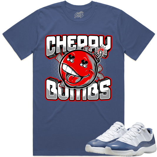 Diffused Blue 11s Sneaker Tees - Shirt to Match - Cherry Bombs