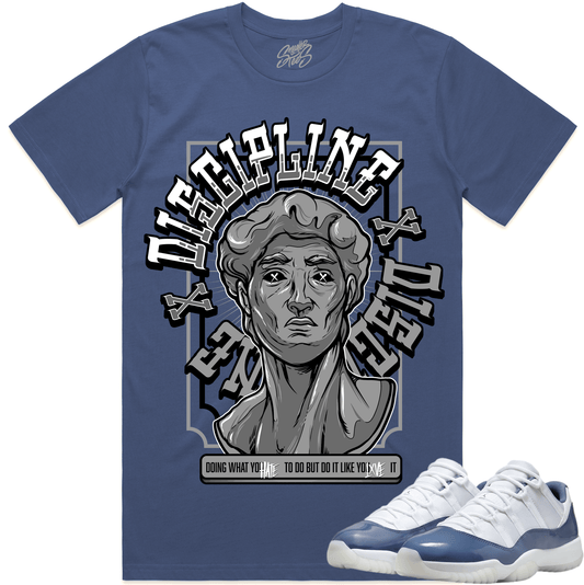 Diffused Blue 11s Sneaker Tees - Shirt to Match - Discipline