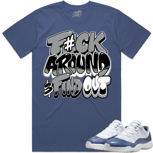 Diffused Blue 11s Sneaker Tees - Shirt to Match - F#ck