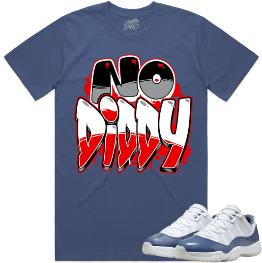 Diffused Blue 11s Sneaker Tees - Shirt to Match - NoDiddy