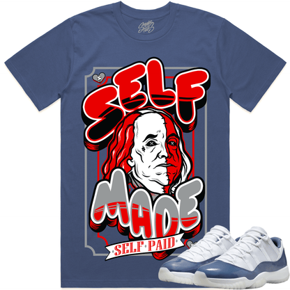 Diffused Blue 11s Sneaker Tees - Shirt to Match - Self Made