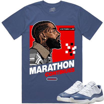 Diffused Blue 11s Sneaker Tees - Shirt to Match - Victory