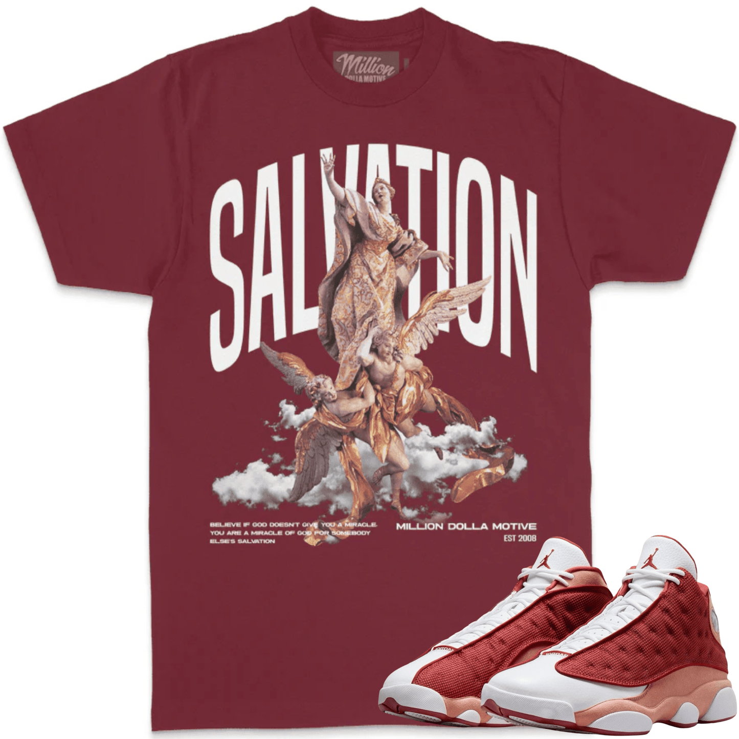 Dune Red 13s Shirt - Jordan 13 Dune Red Sneaker Tees - PUSHA