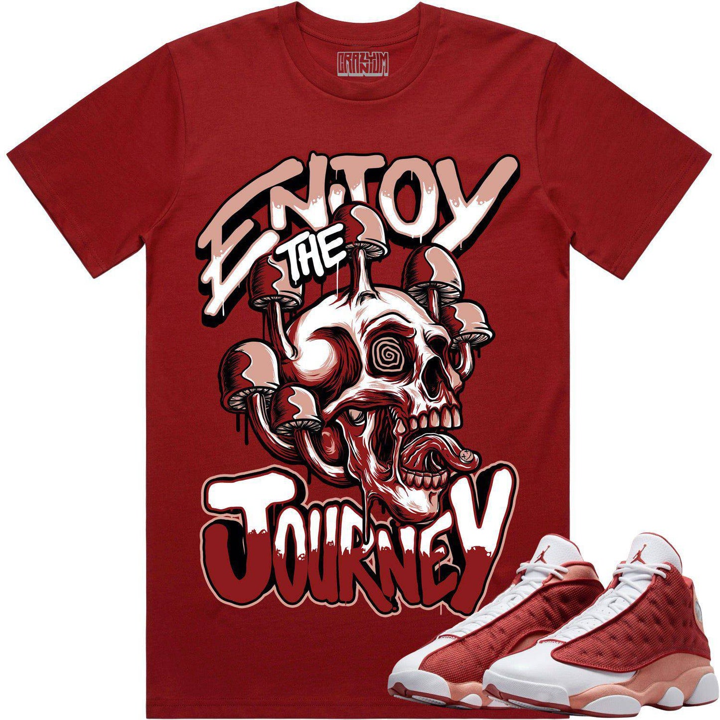 Dune Red 13s Shirts - Jordan 13 Dune Red Sneaker Tees - Enjoy Journey