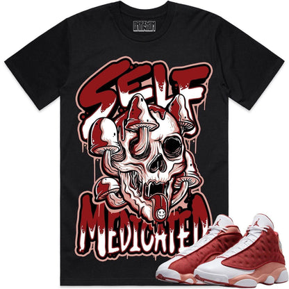 Dune Red 13s Shirts - Jordan 13 Dune Red Sneaker Tees - Self Medicated