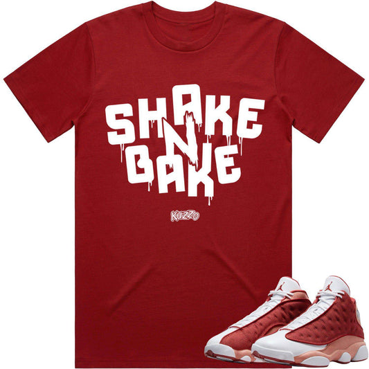 Dune Red 13s Shirts - Jordan 13 Dune Red Sneaker Tees - Shake N Bake