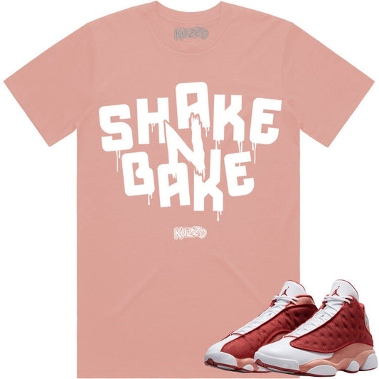 Dune Red 13s Shirts - Jordan 13 Dune Red Sneaker Tees - Shake N Bake