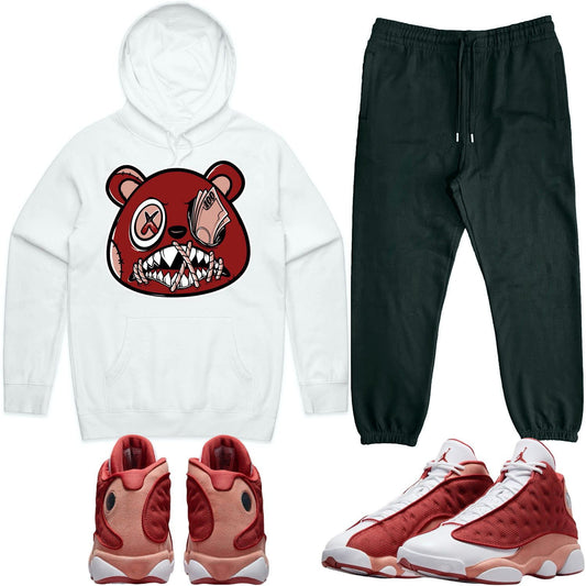 Dune Red 13s Sneaker Outfits - Hoodie and Joggers Set - Money Talks