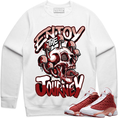 Dune Red 13s Sweater - Jordan 13 Dune Red Crewnecks - Enjoy the Journey