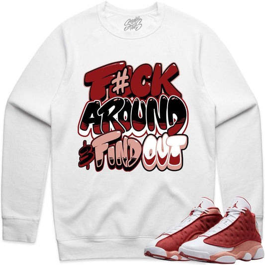 Dune Red 13s Sweater - Jordan 13 Dune Red Crewnecks - F#CK