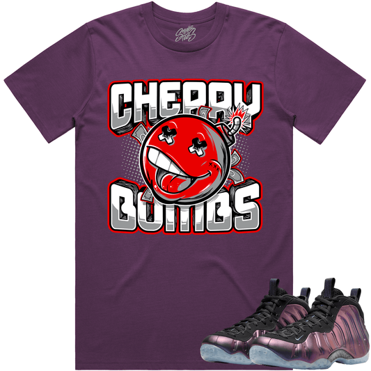 Eggplant Foamposites Shirts - Foamposites Sneaker Tees - Cherry Bombs