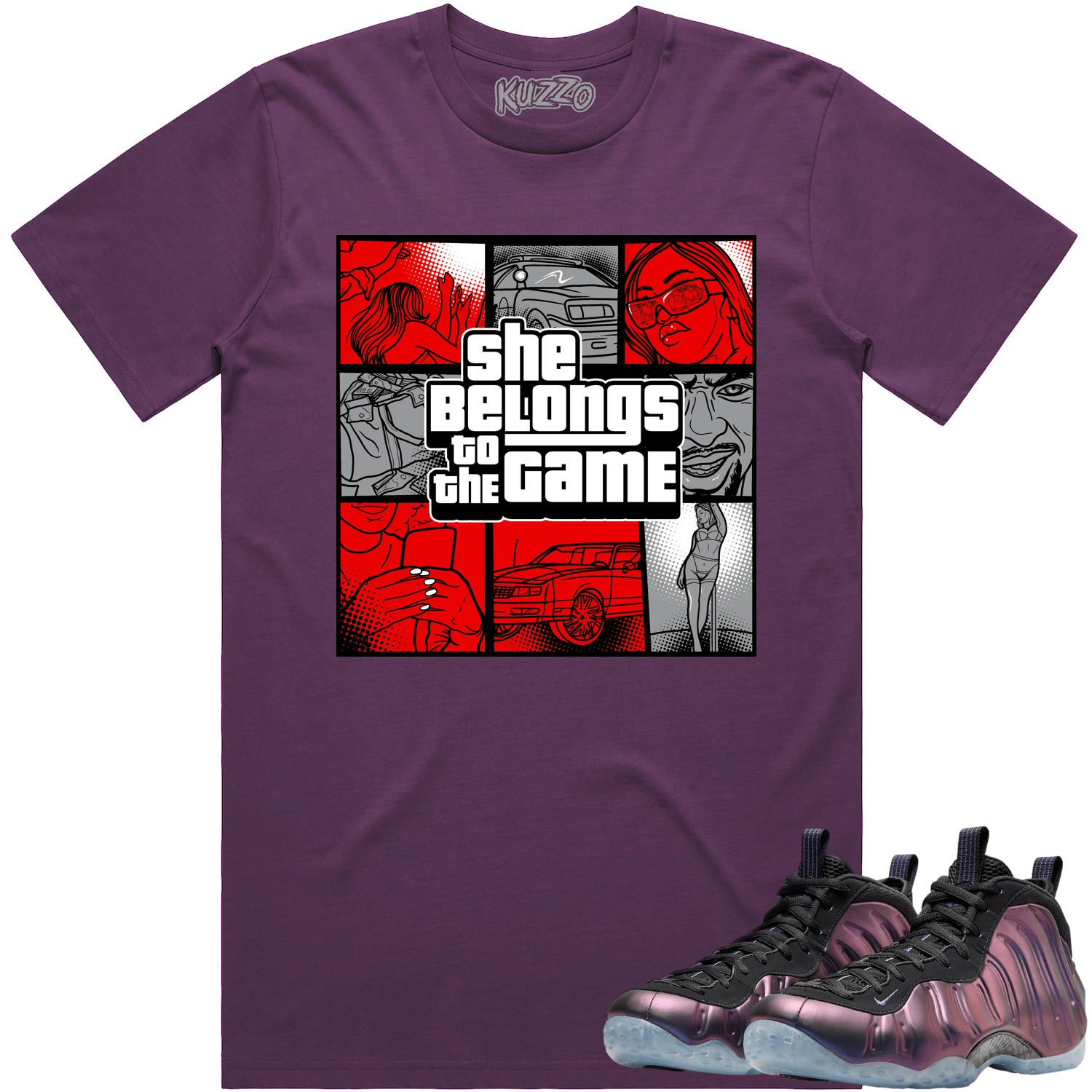 Eggplant Foamposites Shirts - Foamposites Sneaker Tees - Game