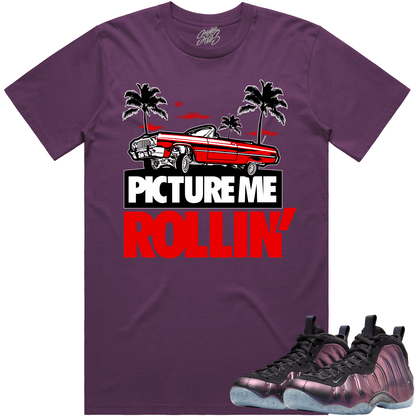 Eggplant Foamposites Shirts - Foamposites Sneaker Tees - Red Picture