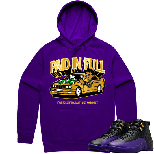 Field Purple 12s Hoodie - Jordan 12 Field Purple Hoodie - Paid