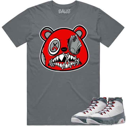 Fire Red 9s Shirt - Jordan Retro 9 Fire Red Shirt - Angry Money Talks Baws