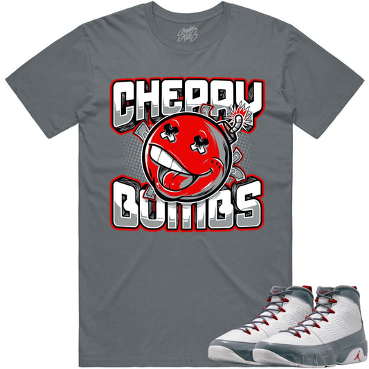 Fire Red 9s Shirt - Jordan Retro 9 Fire Red Shirt - Cherry Bombs