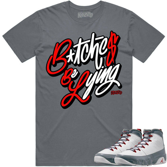 Fire Red 9s Shirt - Jordan Retro 9 Fire Red Shirt - Red BBL